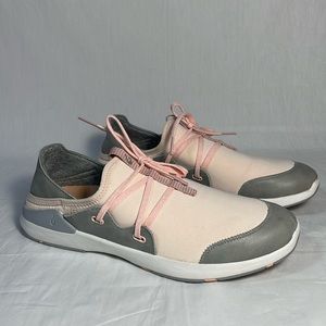 Miki Li Olukai Convertible Sneaker Pink Pearl Blush Pale Gray Athletic Comfort